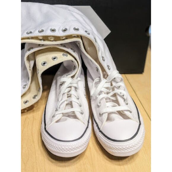 Converse Chuck Taylor All Star White XX-HI Knee High Unisex Hi Tops W10 M8 NIB - Picture 6 of 10